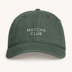 "Matcha Club" Embroidered Cap