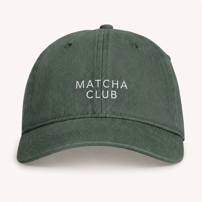 "Matcha Club" Embroidered Cap